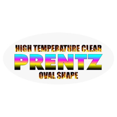 Clear high temp oval decals and stickers