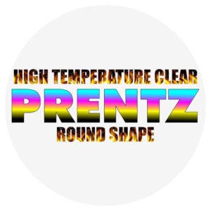 Clear high temperature round decals and stickers