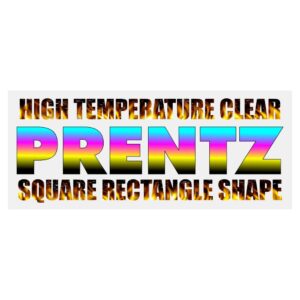 Clear background square corner high temp decals stickers